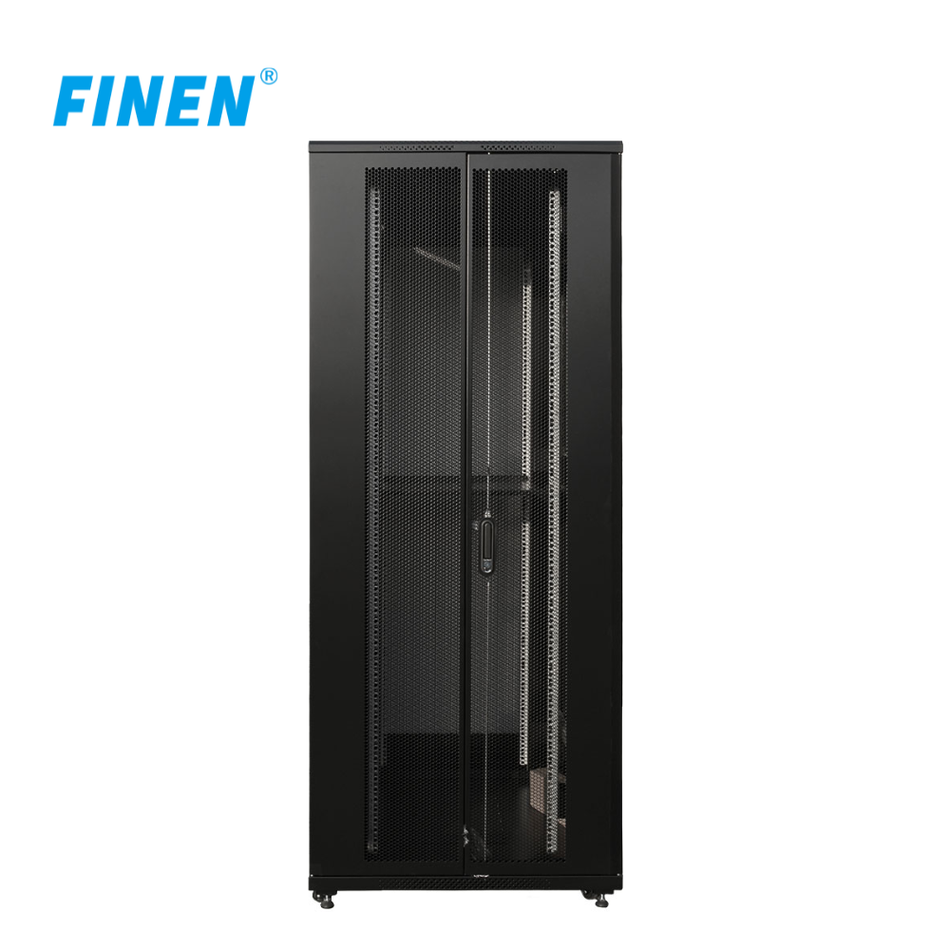 FINEN F1-A38042 GABINETE DE PISO 42-RU 2,054 X 800 X 1000MM (PUERTAS: FRONTAL SIMPLE Y POSTERIOR DOBLE, AMBAS C/MALLA) INCLUYE KIT DE 4 VENTILADORES