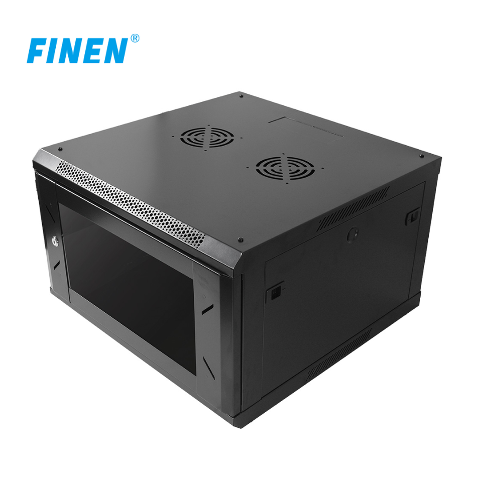 FINEN WMG6606 GABINETE DE PARED 6-RU 368 X 600 X 500+100MM (ABATIBLE, PUERTA C/VIDRIO DE SEGURIDAD)