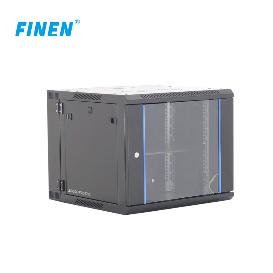 FINEN WMG6506 GABINETE DE PARED 6-RU 368 X 600 X 450+100MM (ABATIBLE, PUERTA C/VIDRIO DE SEGURIDAD)