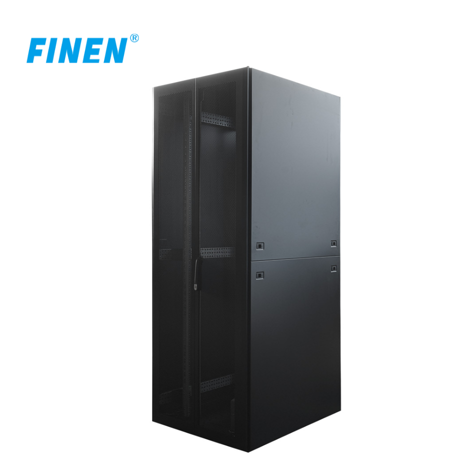 FINEN H1-8048 GABINETE DE PISO 48-RU 2,200 X 800 X 1,000MM. PUERTAS: FRONTAL SIMPLE Y POSTERIOR DOBLE, AMBAS C/MALLA. NO INCLUYE ACCESORIOS