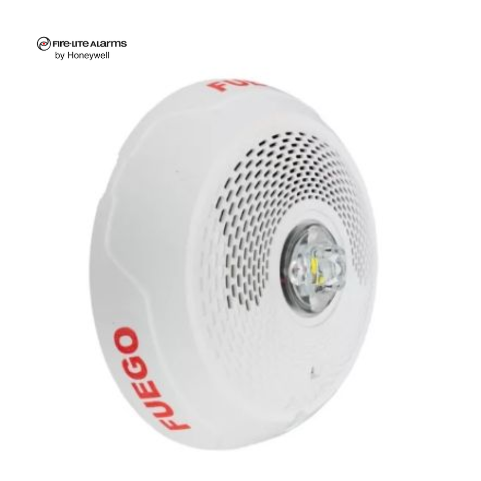 HONEYWELL FIRELITE ALARMS SPSCWLED-SP PARLANTE CON LUZ ESTROBOSCÓPICA LED PARA TECHO, COLOR BLANCO