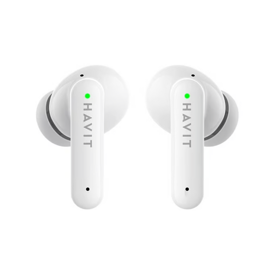 HAVIT TW967 - AUDIFONOS INALAMBRICOS TWS EARBUDS BLANCOS - BLUETOOHT V5.1 - STEREO