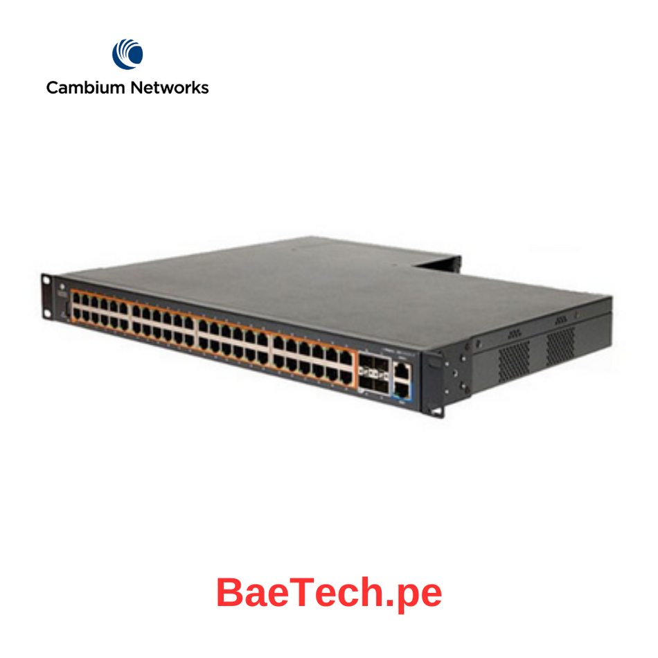 CAMBIUM CNMATRIX EX2052R-P, Switch PoE Ethernet Inteligente, 48 1G y 4 Sfp+ - MXEX2052GXPA10