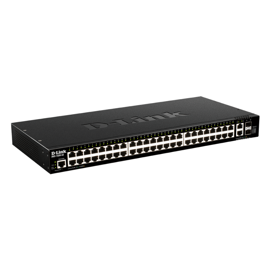 D-LINK DGS-3130-54PS - SWITCH ADMINISTRABLE - 48 RJ-45 GbE PoE ports + 2 x 10GBASE-T 10/100/1000BASET POE