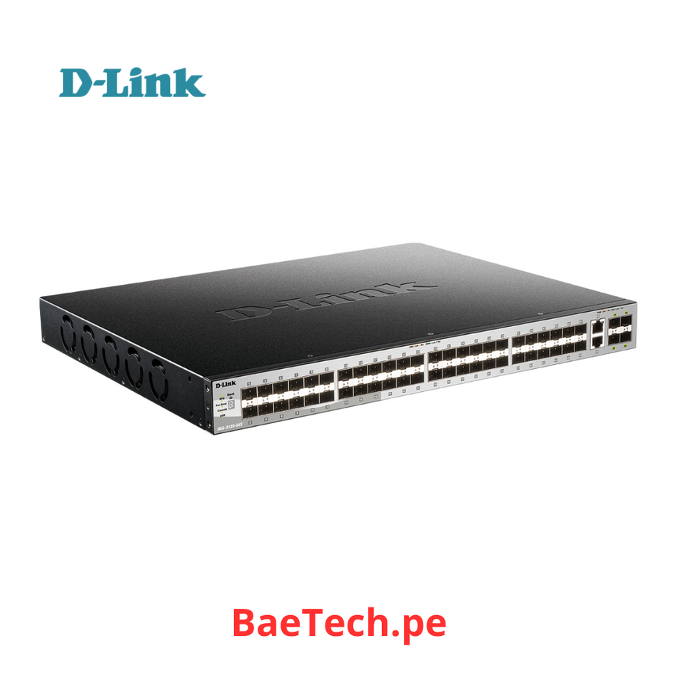 D-LINK DGS-3130-54TS - SWITCH ADMINISTRALE DE 48 PUERTOS 10/100/1000 RJ45 2 PUERTOS 10GBBASE-T RJ45 4 PUERTOS SFP DE 10GB