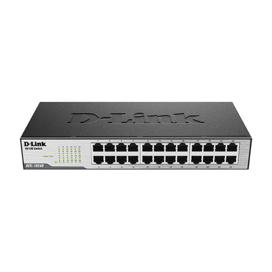 D-LINK DES-1024D - Switch D-Link DES-1024D 10/100 Mbps 24 x RJ-45 CSMA/CD para Rack Autovoltaje