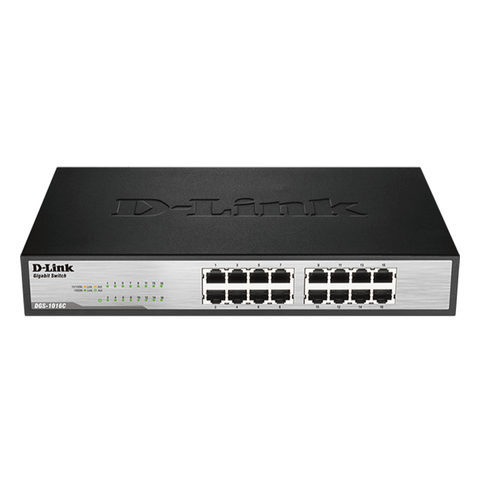 D-LINK DGS-1016C - SWITCH NO ADMINISTRABLE DE 16 PUERTOS 10/100/1000 MBPS