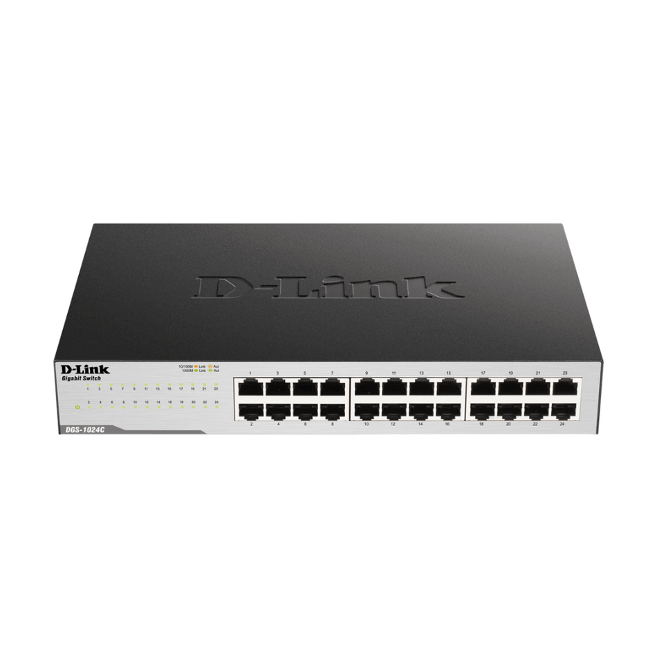 D-LINK DGS-1024C - SWITCH CAPA 2 24 RJ-45 LAN GbE Auto MDI/MDI-X 24 PUERTOS 10/100/1000