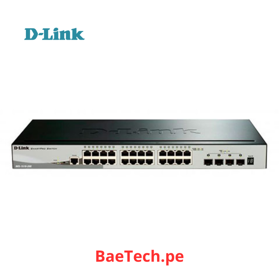 D-LINK DGS-1510-28X - SWITCH ADMINISTRABLE DE 24 PUERTOS 10/100/1000 4 PUERTOS DE 10GB SFP CAPA 2 Y 3