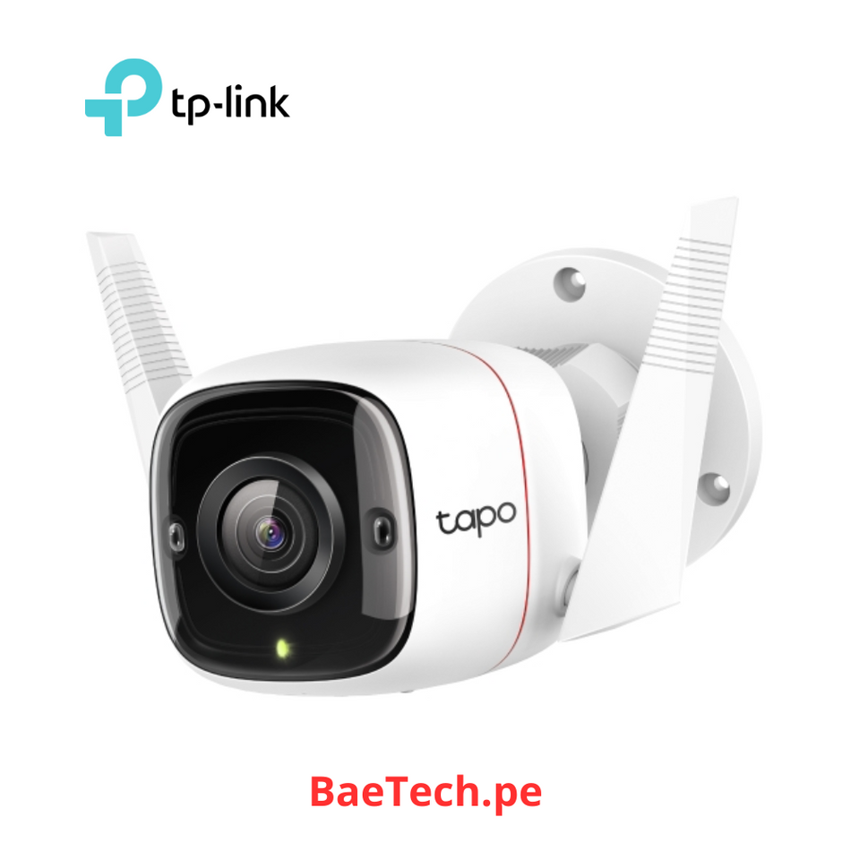 TP-LINK TAPO C310 CÁMARA WIFI INALÁMBRICA 2K 3MP TUBO, LUZ, SIRENA, MICRÓFONO, PARLANTE, ALEXA