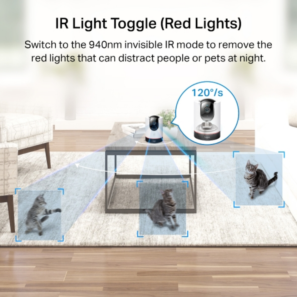 TP-LINK TAPO C225 CÁMARA INALÁMBRICA 2K QHD 360º DETECTA MASCOTAS, PERSONAS Y RUIDOS