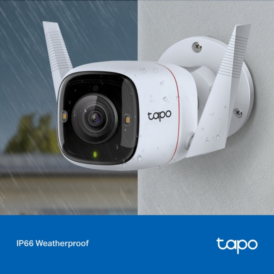 TP-LINK TAPO C320WS CÁMARA WIFI INALÁMBRICA 2K 4MP, LUZ, SONIDO, PARLANTE Y MICRÓFONO, ALEXA
