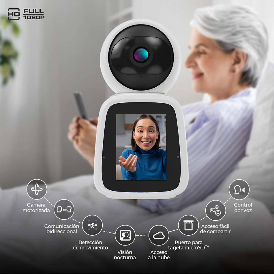 NEXXT SOLUTIONS NHC-IP20 - CÁMARA IP PARA INTERIORES, 2MP, WIFI 2.4GHZ, MOTORIZADA