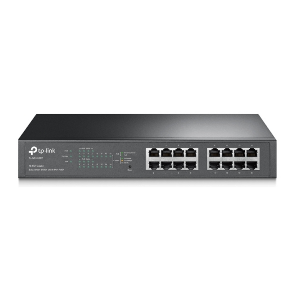 TP-LINK SG1016PE SWITCH SMART EASY 16 PUERTOS GIGABIT 8P POE