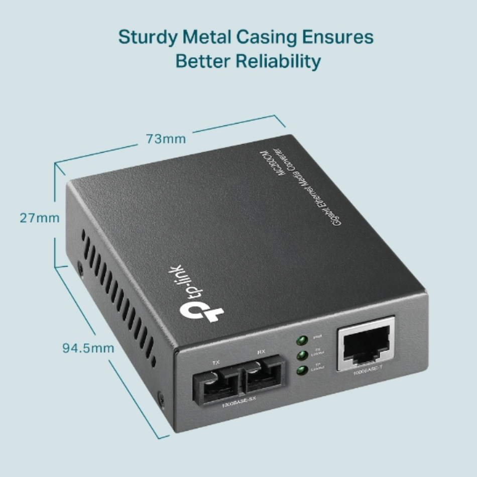 TP-LINK MC200CM MEDIA CONVERTER MULTIMODO GIGABIT SC 500M