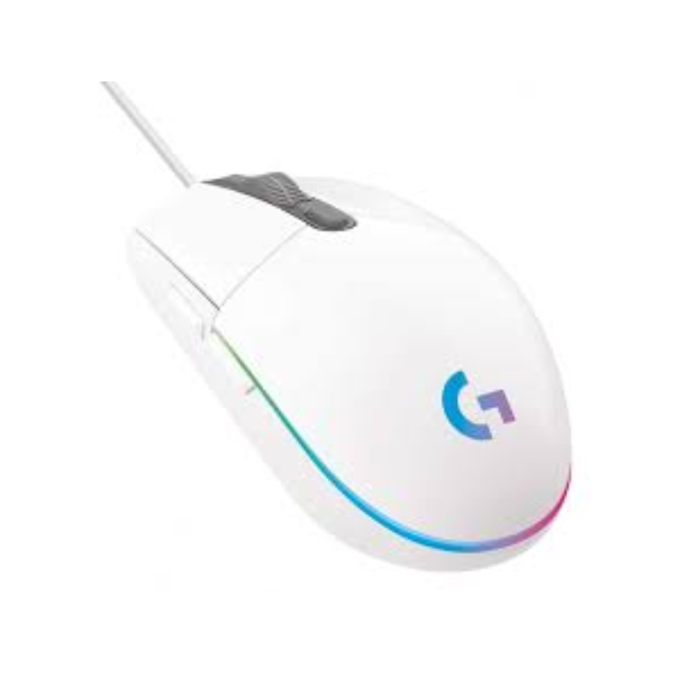LOGITECH G203 MOUSE LIGHTSYNC ÓPTICO 8000 DPI RGB BLANCO 910-005794