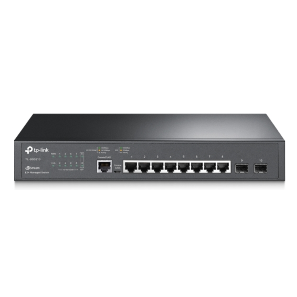 TP-LINK SG3210 SWITCH OMADA L2+ CON 8 PUERTOS GIGABIT Y 2 SLOTS SFP