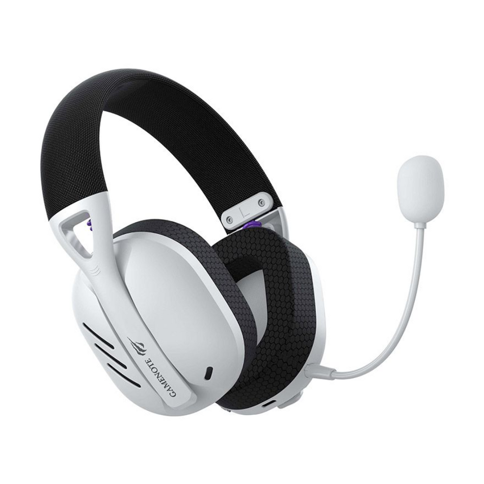 FUXI-H3 - AUDIFONO GAMER BLANCO/NEGRO - 2.4GHZ - BT - AUDIO 3.5 MM - BATERIA 20 HORAS