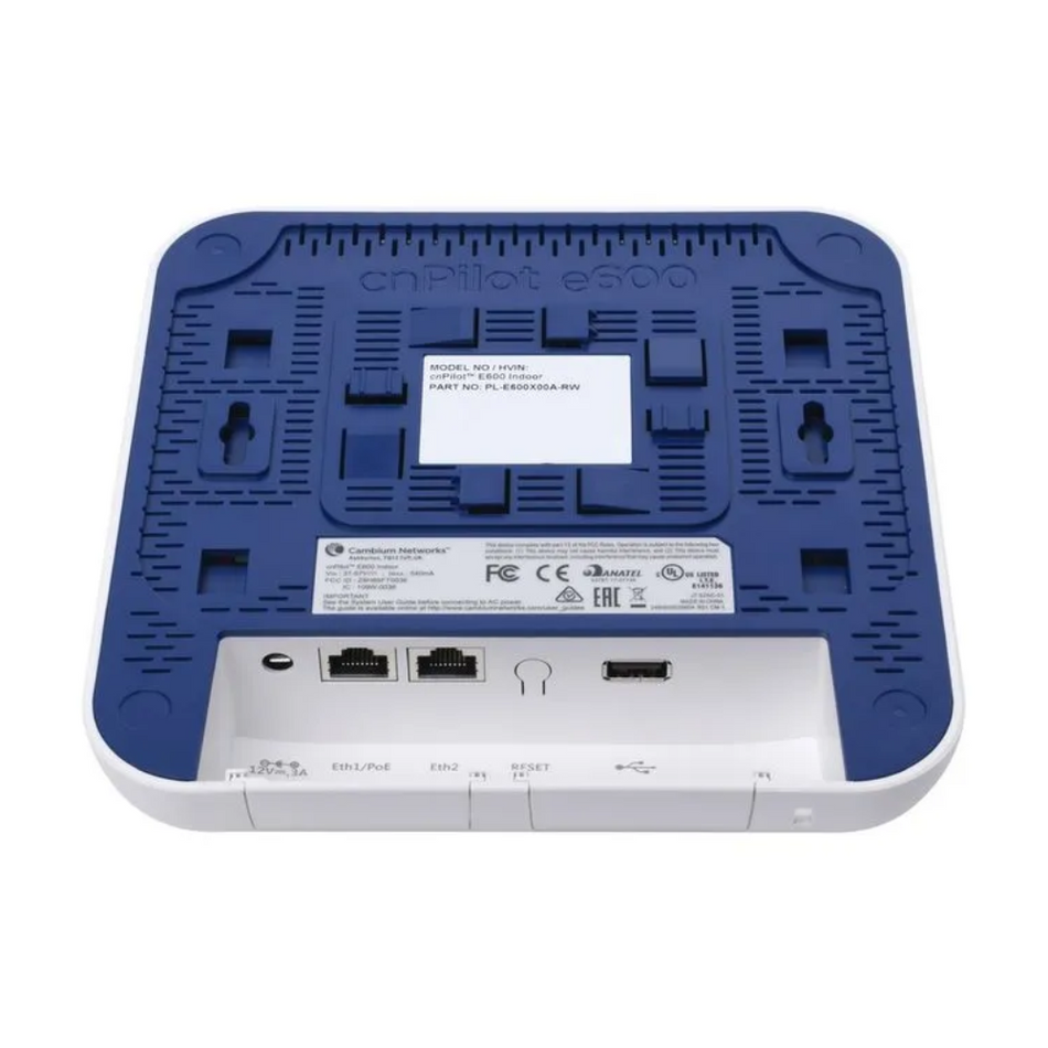 CAMBIUM Access Point CNPILOT E600 Interior (Row) 802.11AC Wave 2, 4X4 - PL-E600X00A-RW