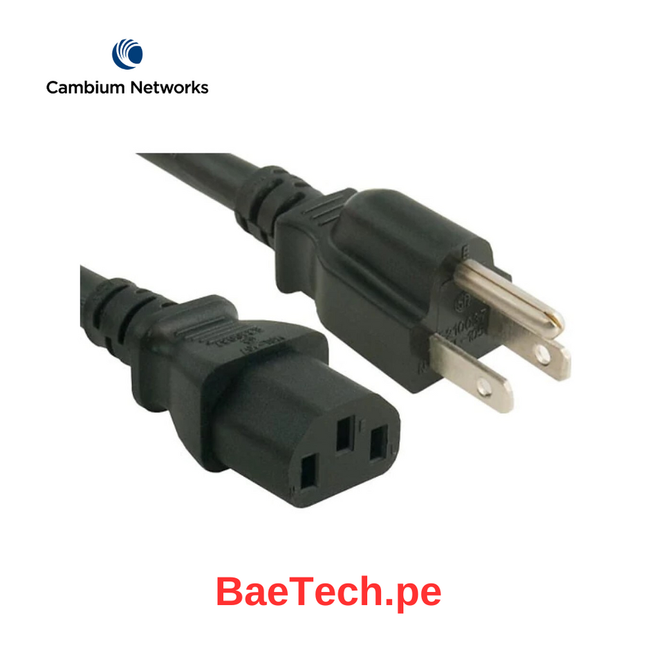 CAMBIUM N000900L040A - Cable de alimentación de CA, tipo B de EE. UU., conector C13 de 1,2 m