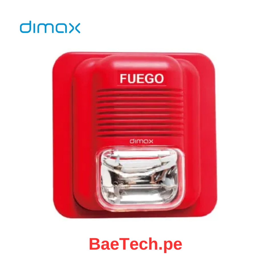 DIMAX W030 - SIRENA ESTROBO DE 3 TONOS PARA SISTEMA CONTRA INCENDIO