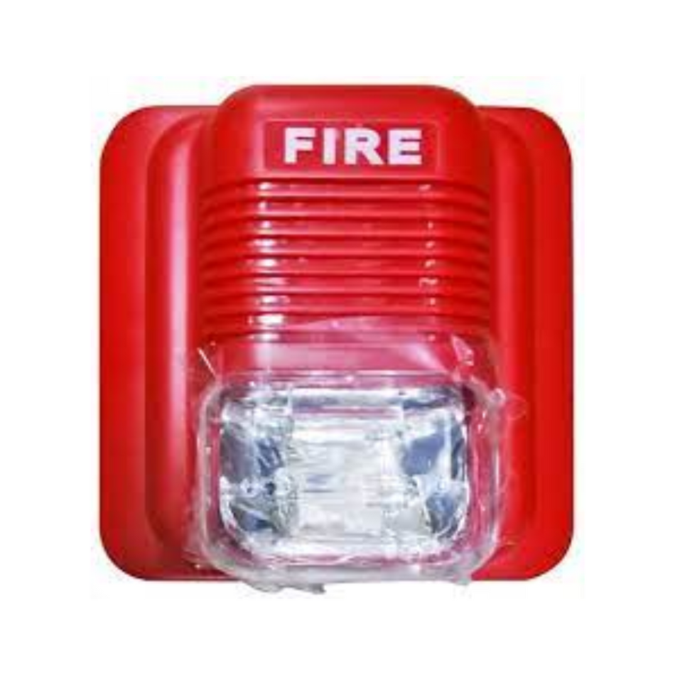 DM-307G - SIRENA ESTROBO 3 TONOS ROJA. DC12V Y DC24V, FRECUENCIA DE DESTELLO: 90 VECES/MINUTO