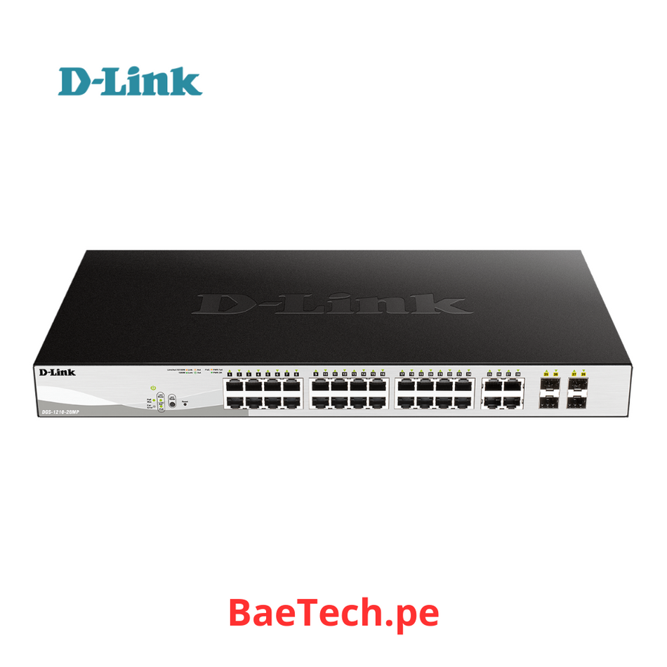 D-LINK DGS-1210-28MP SWITCH 24 PUERTOS POE 4 PUERTOS GBE/SFP