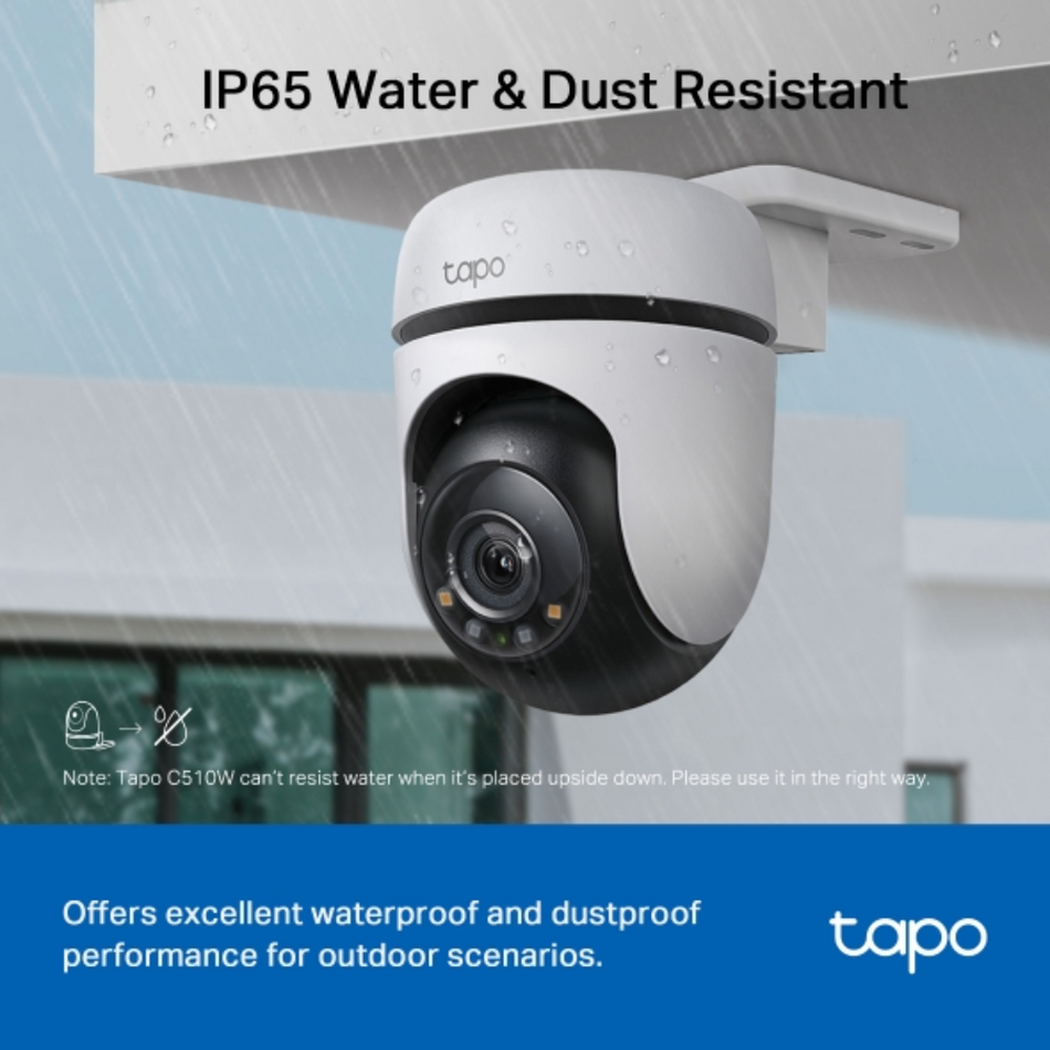 TP-LINK TAPO C510W CÁMARA WIFI INTELIGENTE INALÁMBRICA 2K 360º LUZ Y SONIDO DISUASIVO