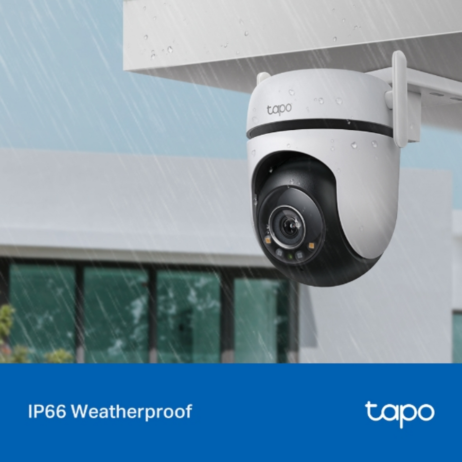 TP-LINK TAPO C520WS CÁMARA DE SEGURIDAD INTELIGENTE WIFI 2K 360º IP66 LUZ Y SIRENA DISUASIVA COMPATIBLE CON ALEXA