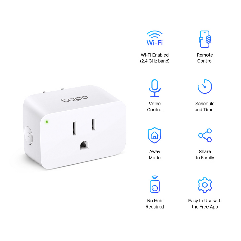 TP-LINK TAPO P105 MINI ENCHUFE INTELIGENTE WIFI CONTROL POR VOZ Y APP