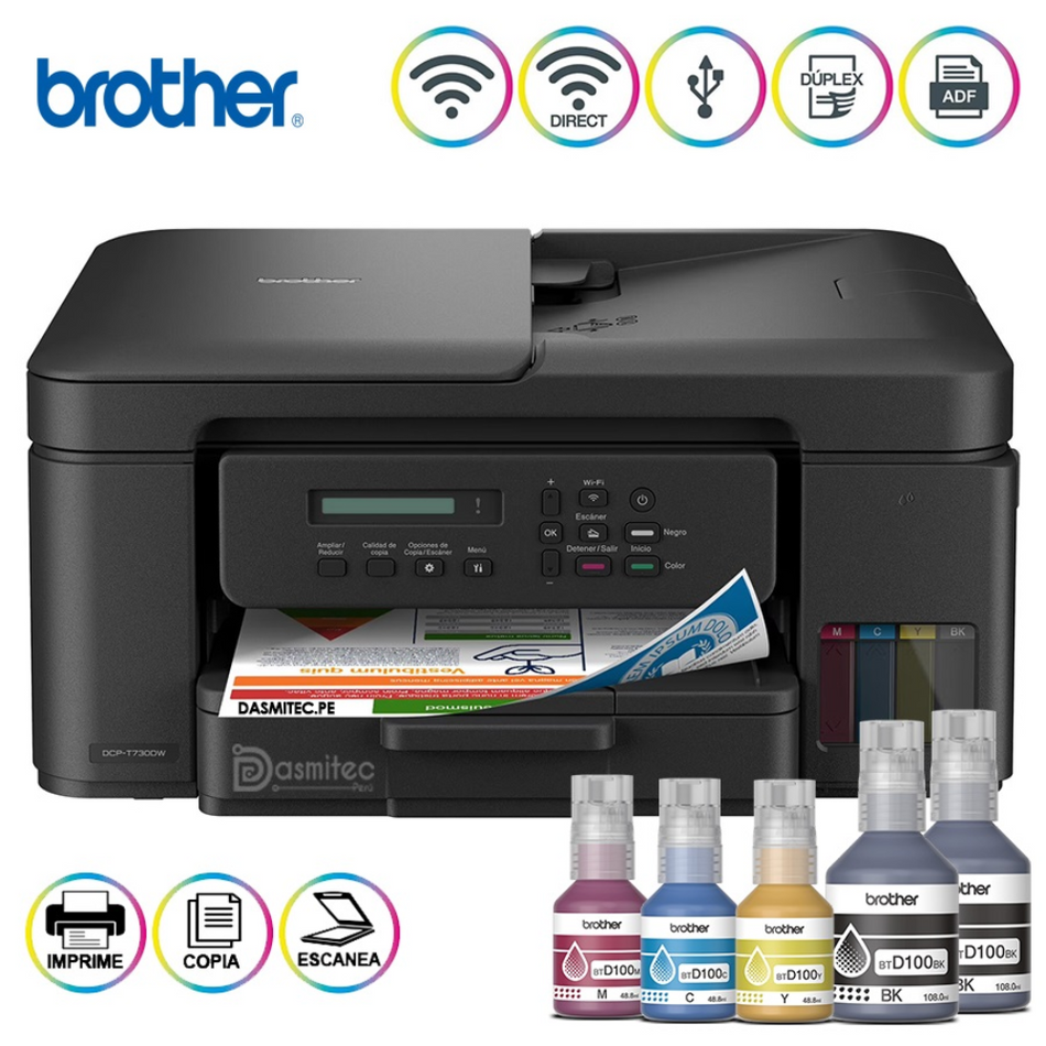 IMPRESORA BROTHER DCP-T730DW MULTIFUNCIONAL DUPLEX WIFI