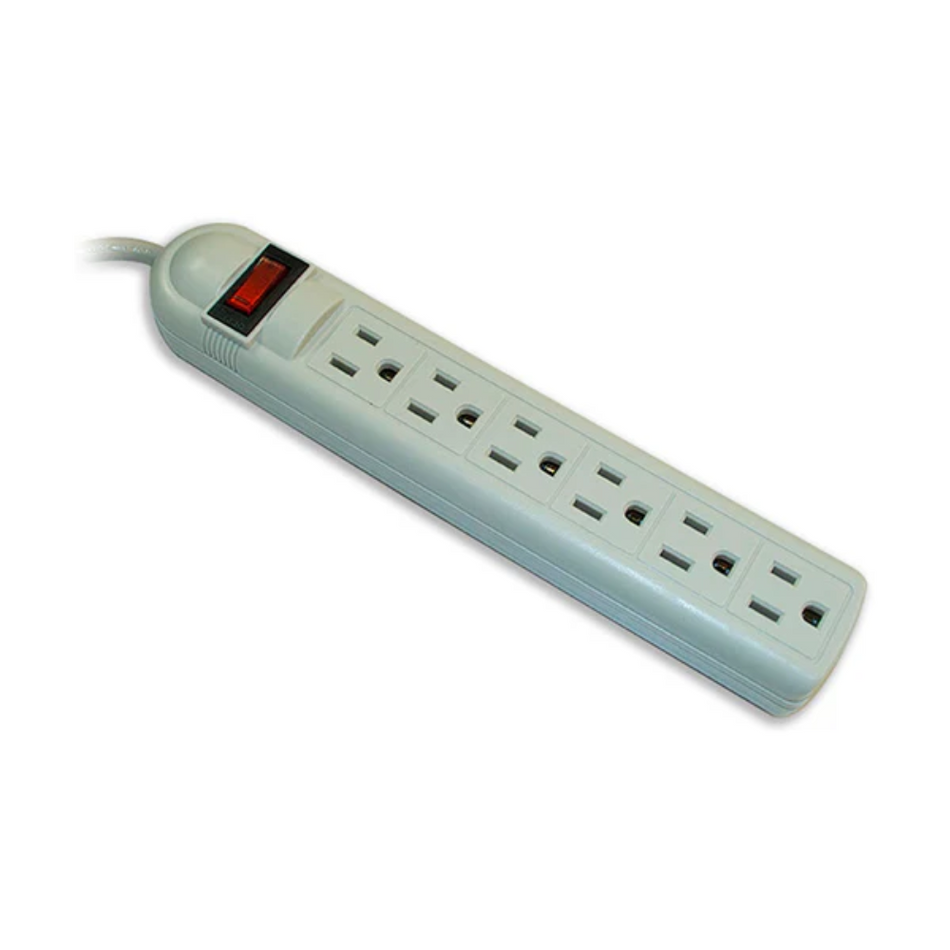 SMARTBITT SBSS-180J6 - SUPRESOR DE PICOS DE 6 TOMAS 180J 15A/220V, INTERRUPTOR RESET CON LED