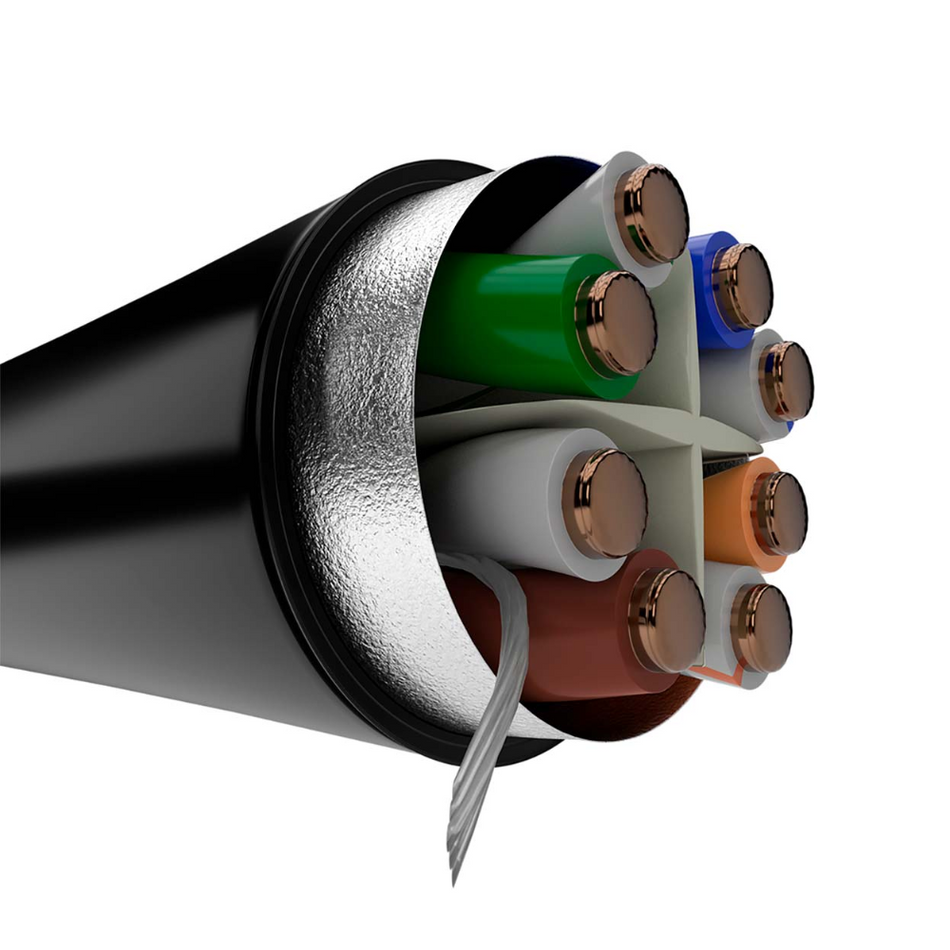 NEXXT SOLUTIONS PCGUCC6FTBK - CABLE BOBINA EXTERIOR CAT6 FUTP NEGRO 305 MTS