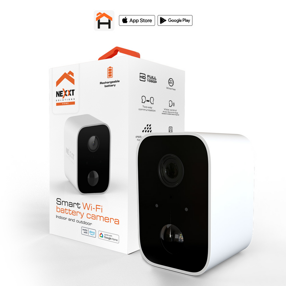 NEXXT SOLUTIONS NHC-O640, CÁMARA DE SEGURIDAD WIFI CON BATERIA 2MP FULL HD AUDIO BIDIRECCIONAL SENSOR DE MOVIMIENTO