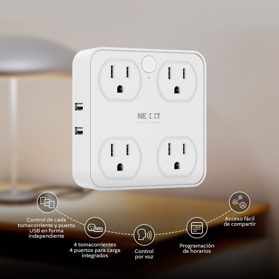 NEXXT SOLUTIONS NHP-T615 PROTECTOR DE SOBRETENSIÓN INTELIGENTE WIFI