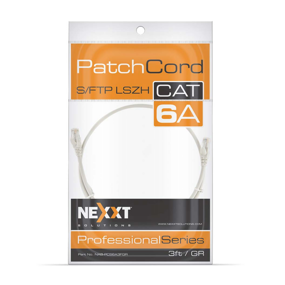 NEXXT SOLUTIONS NAB-PCS6A7FGR - PATCH CORD - SFTP CAT6A 7FT 2.1 MTS