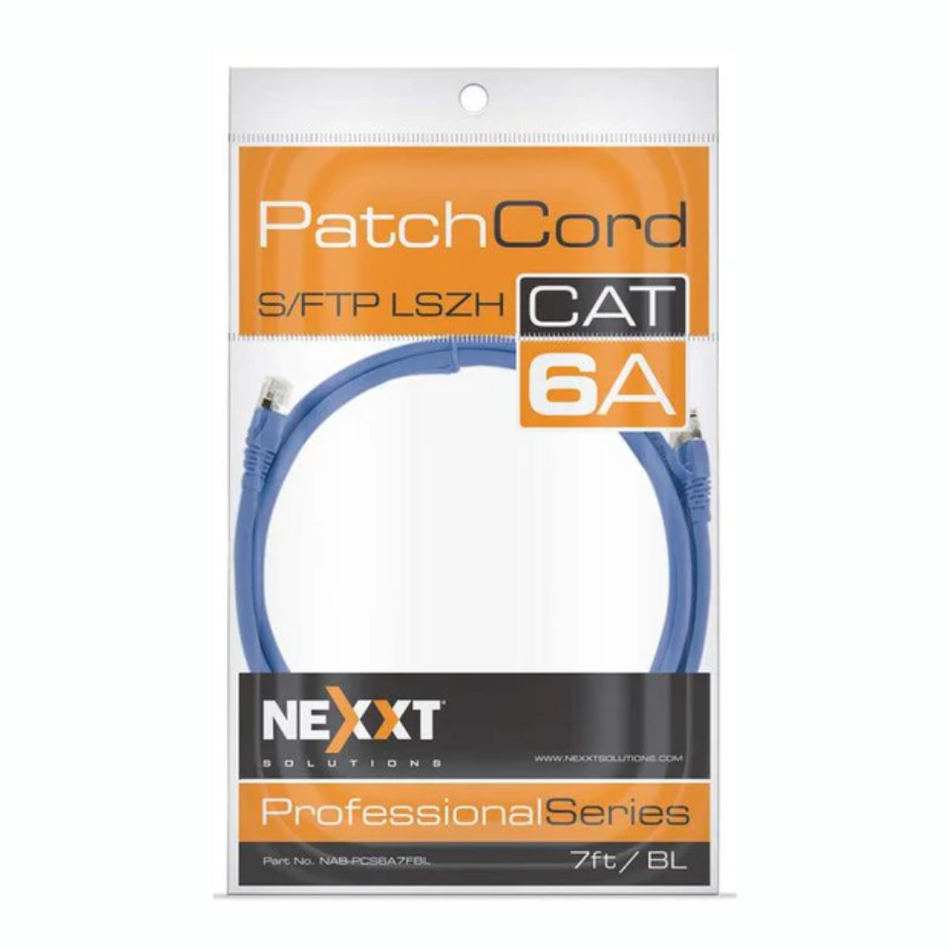 NEXXT SOLUTIONS NAB-PCS6A5FBL - PATCH CORD - SFTP CAT6A 5FT 1.5 MTS