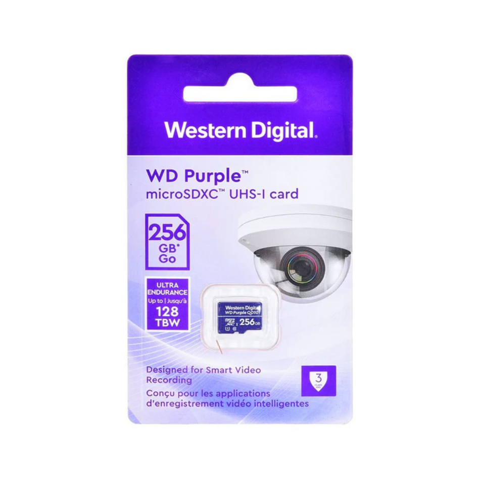 WESTERN DIGITAL WDD256G1P0C - MEMORIA MICROSD 256GB PURPLE - VIDEOVIGILANCIA 24/7