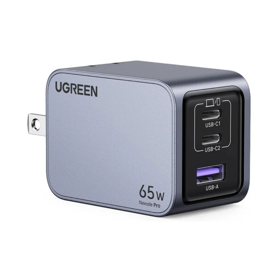 CARGADOR UGREEN NEXOCODE PRO 65W 3 PUERTOS CARGA RAPIDA GAN X755 25870