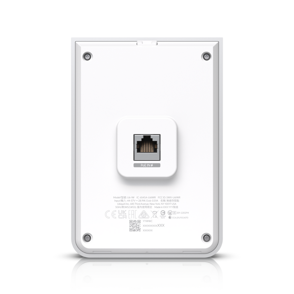 UBIQUITI U6-IW PUNTO DE ACCESO WIFI 6 MONTADO EN LA PARED