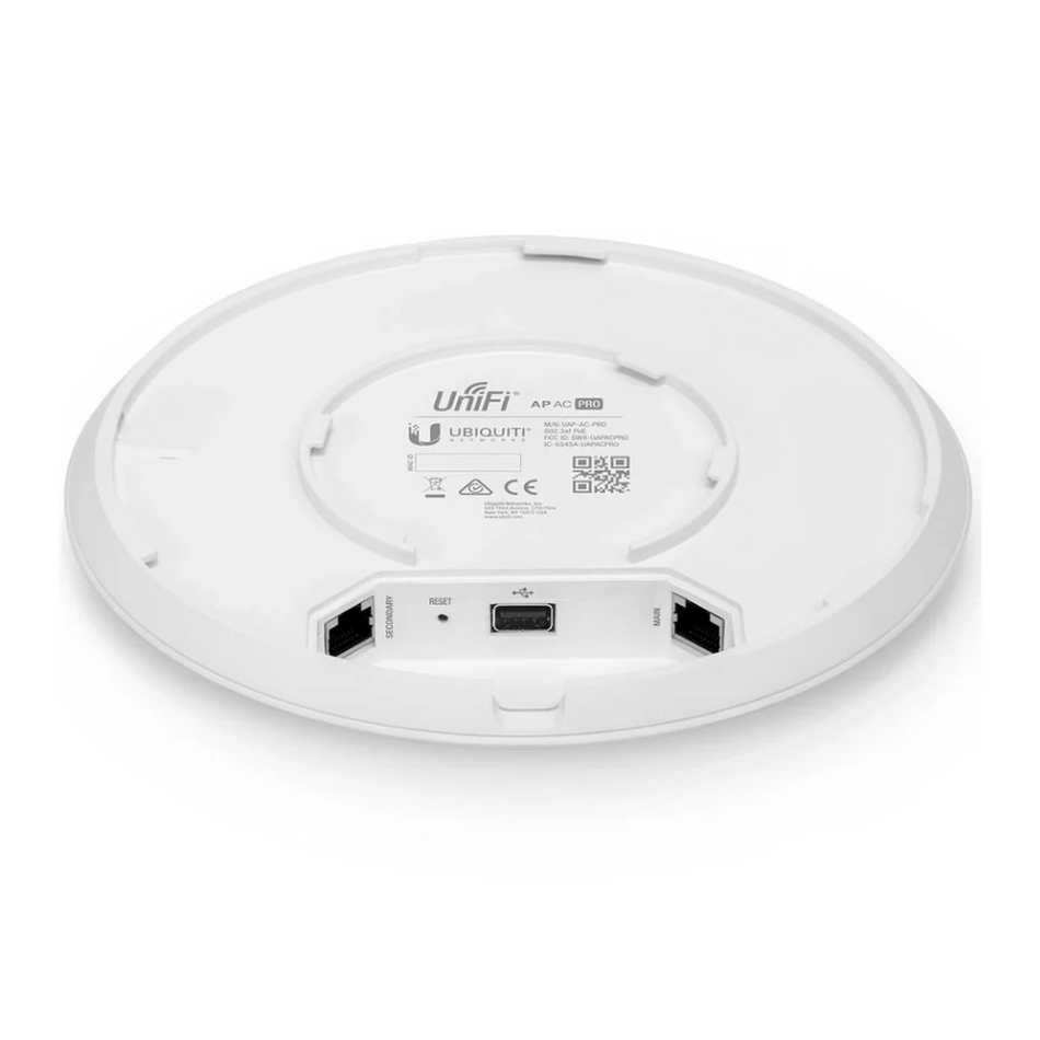 UBIQUITI UAP-AC-PRO ACCES POINT UNIFI DOBLE BANDA 802.11AC MIMO 3X3 POE AF/AT, 250 CLIENTES, 1.3 GBPS