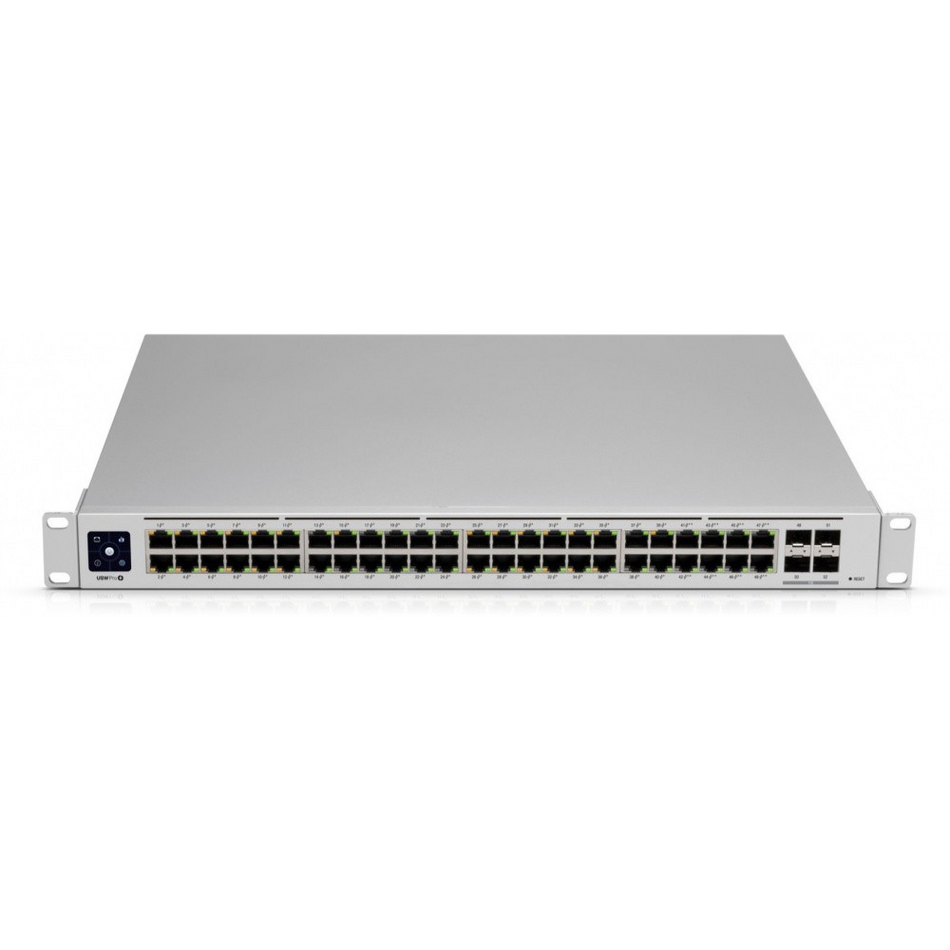 UBIQUITI USW-PRO-48 CONMUTADOR DE CAPA 3 DE 48 PUERTOS QUE ADMITE CONEXIONES 10G SFP+ CON REFRIGERACIÓN SIN VENTILADOR