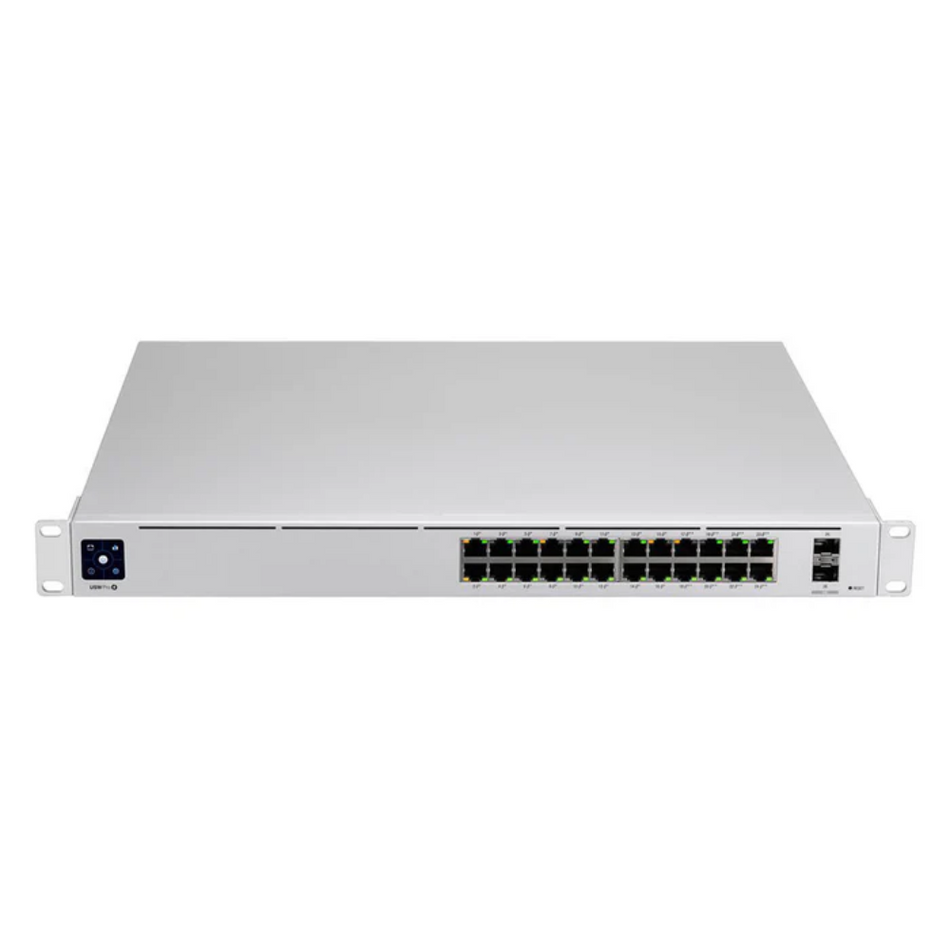 UBIQUITI USW-24 SWITCH CONMUTADOR DE 24 PUERTOS GIGABIT CON 2 PUERTOS DE FIBRA SFP GIGABIT. GESTIONABLE. RACKEABLE