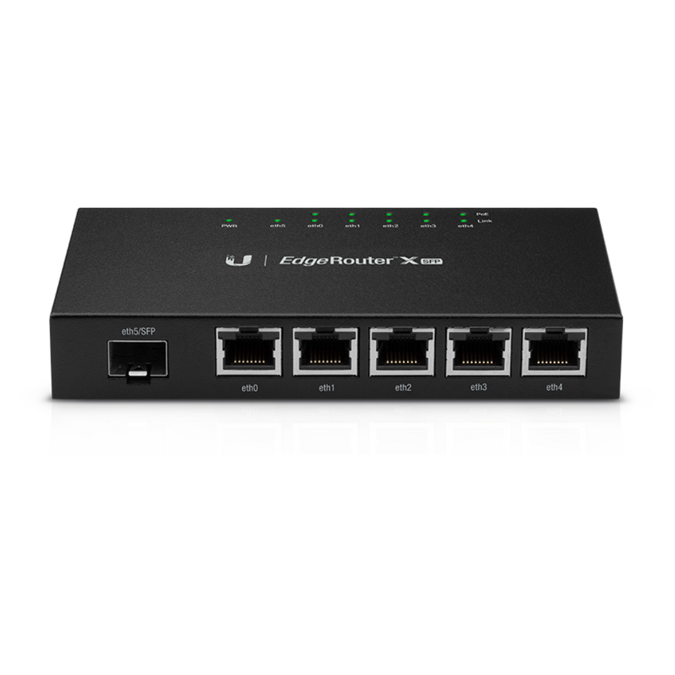 UBIQUITI ER-X ROUTER EDGEROUTER X 3 PUERTOS GIGABIT + 1 PUERTO POE GIGABIT + 1 PUERTO PASSTHROUGH GIGABIT ETHERNET