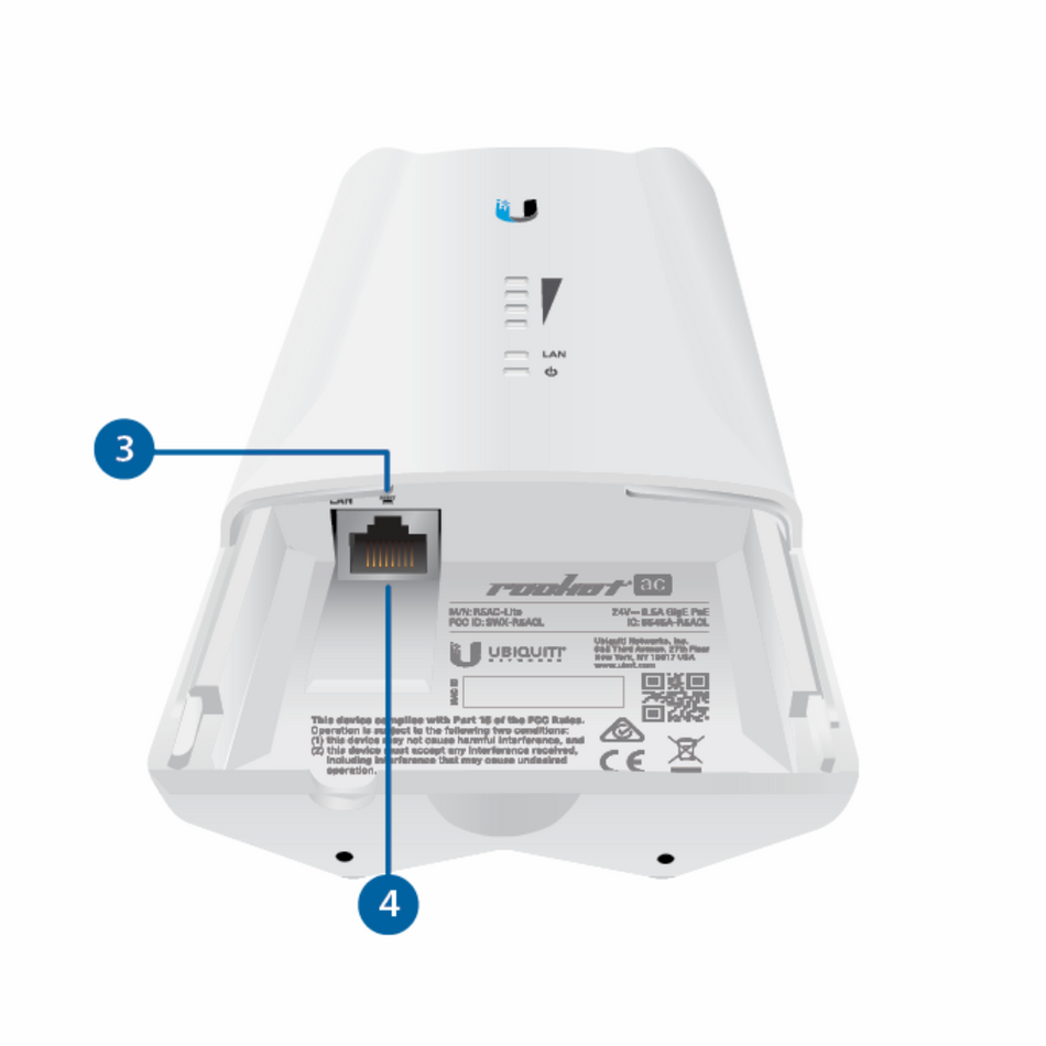 UBIQUITI R5AC-LITE RADIO ESTACIÓN BASE AIRMAX AC LITE HASTA 500MBPS 5GHZ