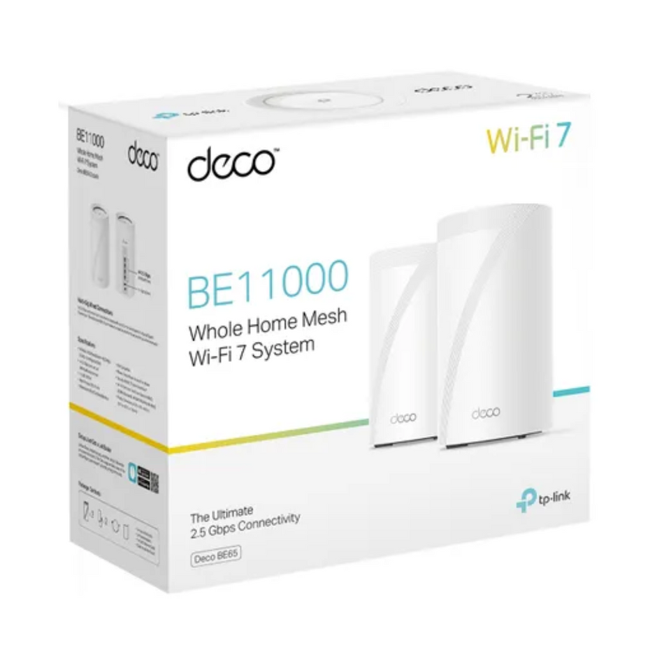 TP-LINK DECO BE65 2-PACK ROUTER MESH WIFI7 BE9300 TRES BANDAS