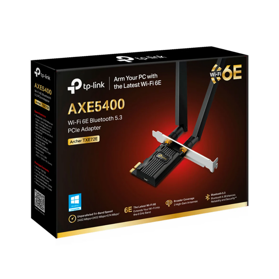 TP-LINK ARCHER TXE72E WIFI6E ADAPTADOR PCLE AXE5400 TRIPLE BANDA