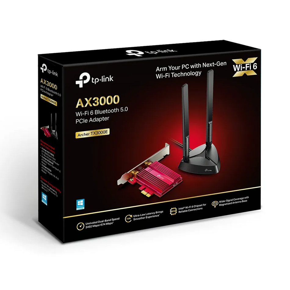 TP-LINK ARCHER TX3000E ADAPTADOR WIFI6 PCLE AX3000