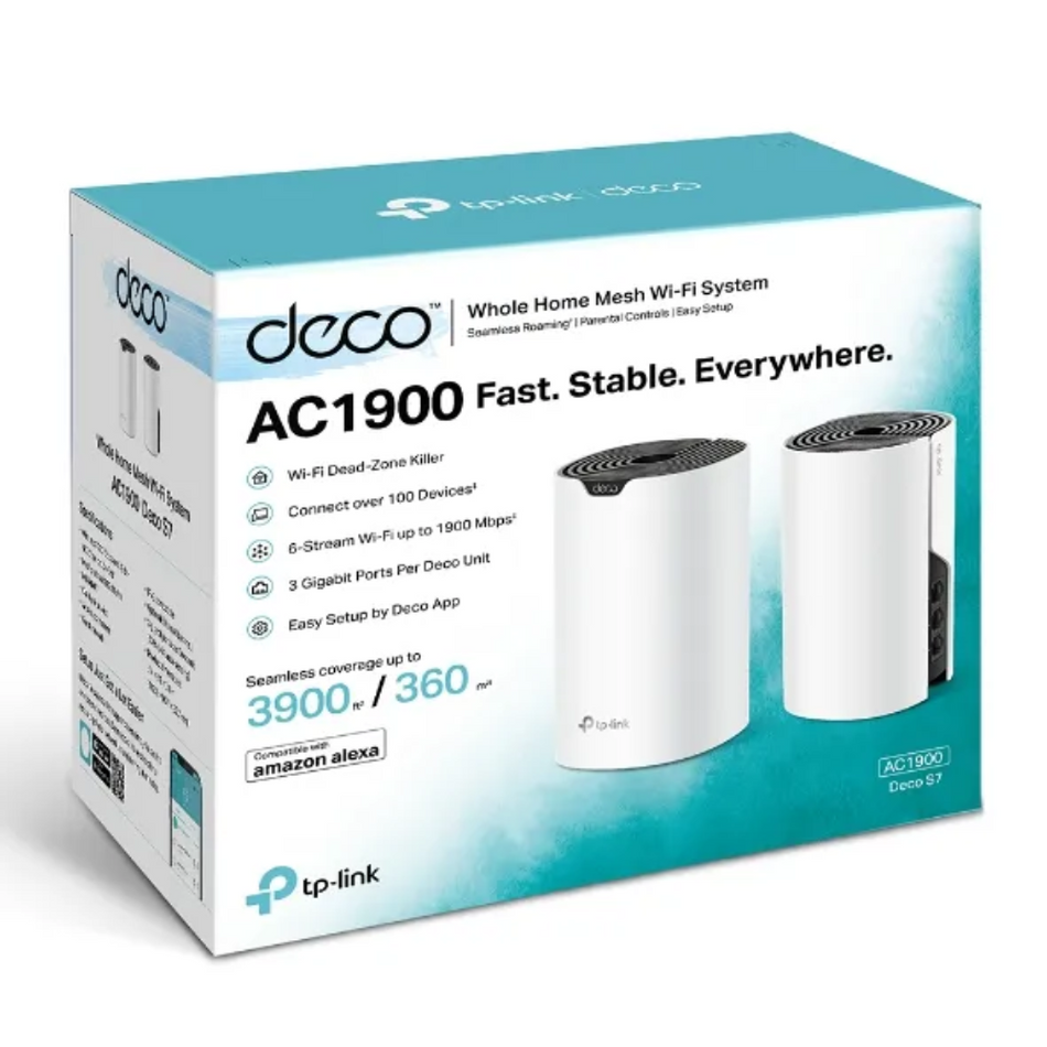 TP-LINK DECO S7 2-PACK ROUTER MESH WIFI5 AC1900 DOBLE BANDA