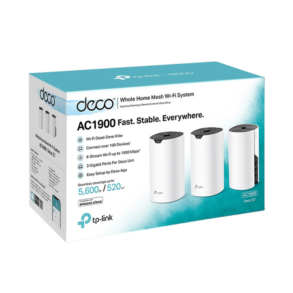 TP-LINK DECO S7 3-PACK ROUTER MESH WIFI5 AC1900 DOBLE BANDA